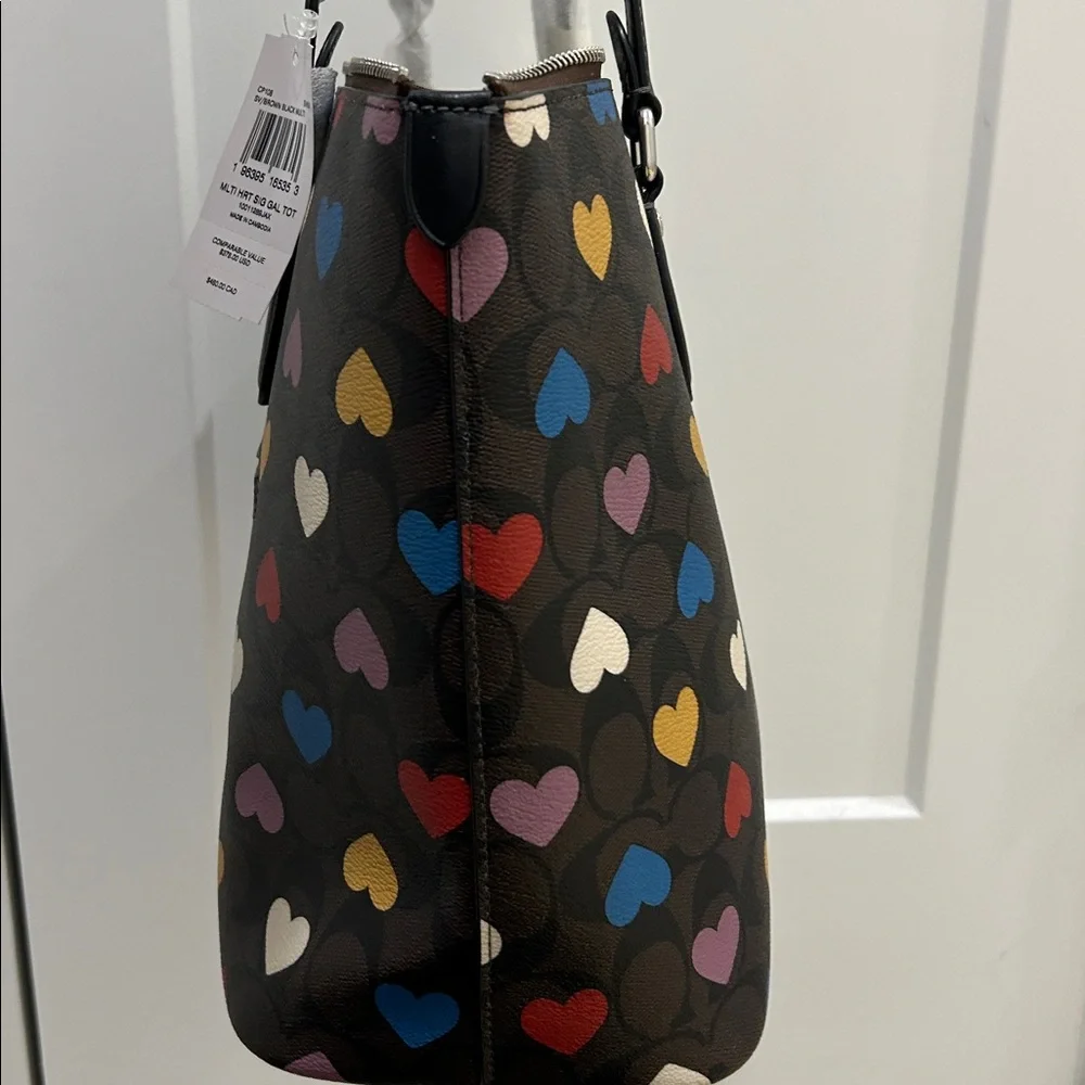 Coach (NWT) Gallery Tote Bag & Wallet in Signature Canvas & Heart Print - Picture 5 of 17
